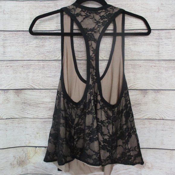 Cheryl Creations Nude Black Lace Racerback - Picture 4 of 5